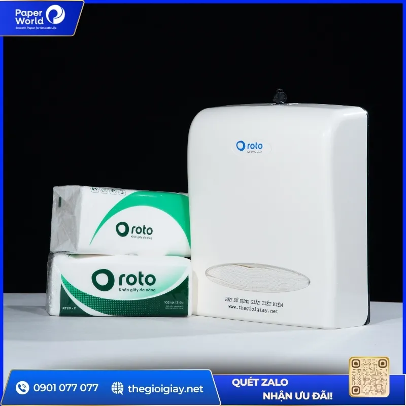 Khăn giấy lau tay - Hộp đựng giấy Roto: Giải pháp tối ưu cho doanh nghiệp