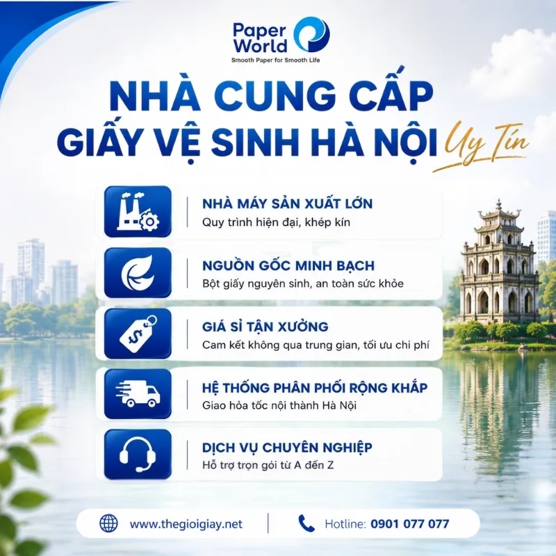 Thế Giới Giấy chuyên cung cấp giấy vệ sinh tại Hà Nội uy tín