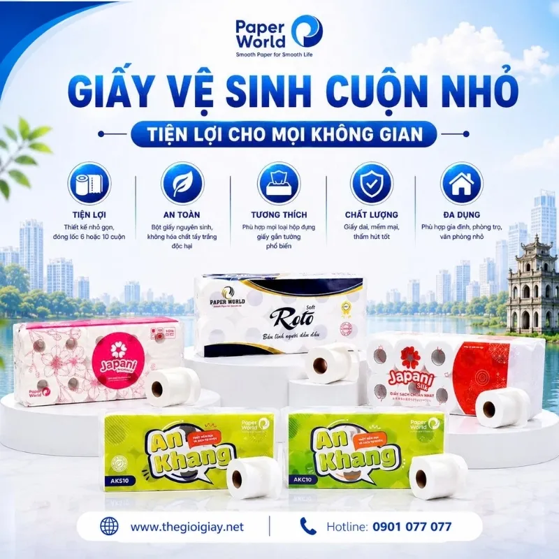Giấy vệ sinh cuộn nhỏ Hà Nội