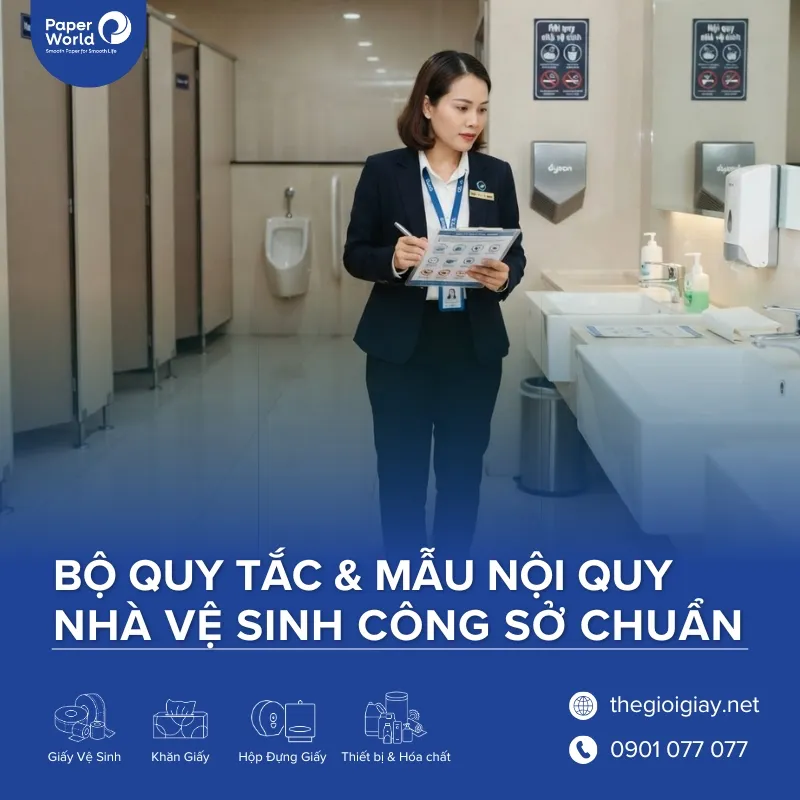 Bộ quy tắc và mẫu nội quy nhà vệ sinh chung công sở