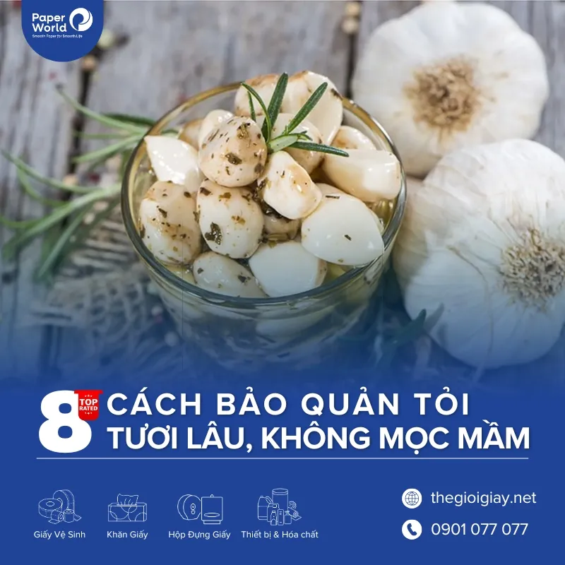 Cách bảo quản tỏi tươi lâu, không mọc mầm