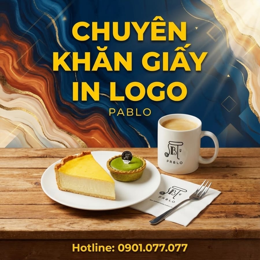 In logo khăn giấy cho thương hiệu PaBlo