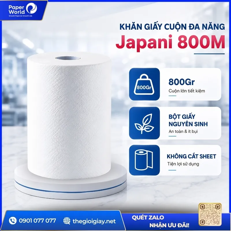 Giấy cuộn lớn đa năng Japani 800M