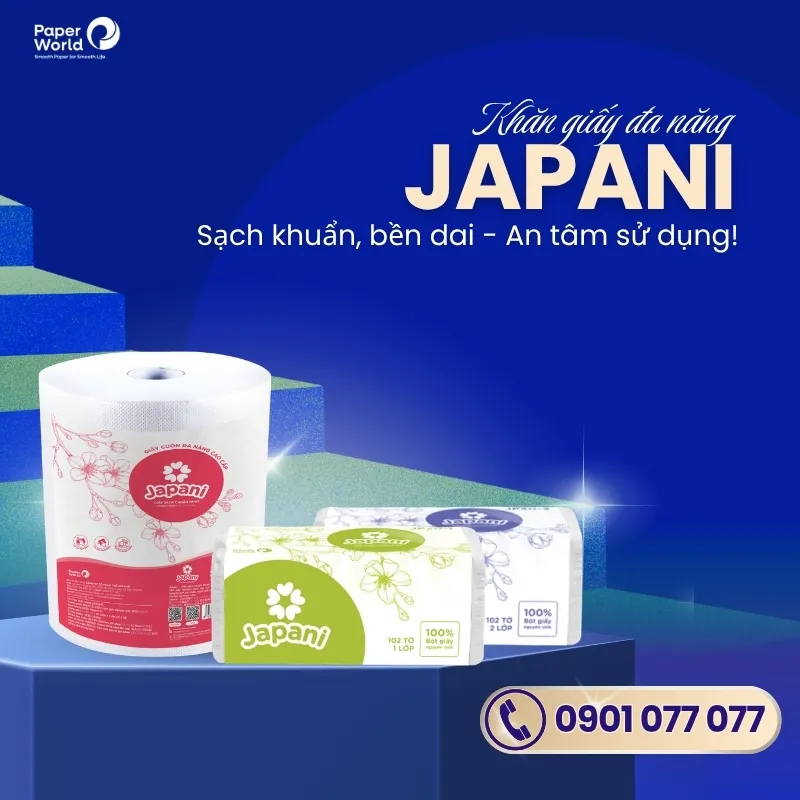 Khăn giấy đa năng Japani: Sạch khuẩn, bền dai - An tâm sử dụng!