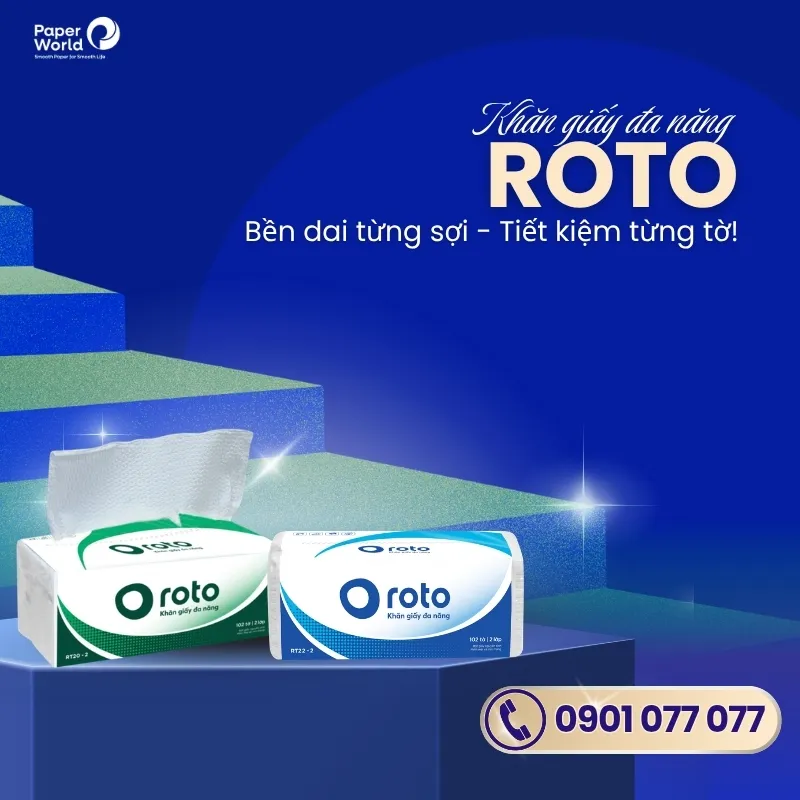Khăn giấy đa năng Roto: Bền dai từng sợi - Tiết kiệm từng tờ!