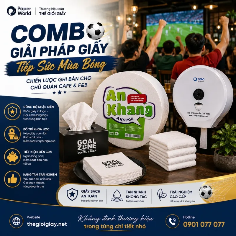 Giải pháp giấy cho quán cafe mùa bóng