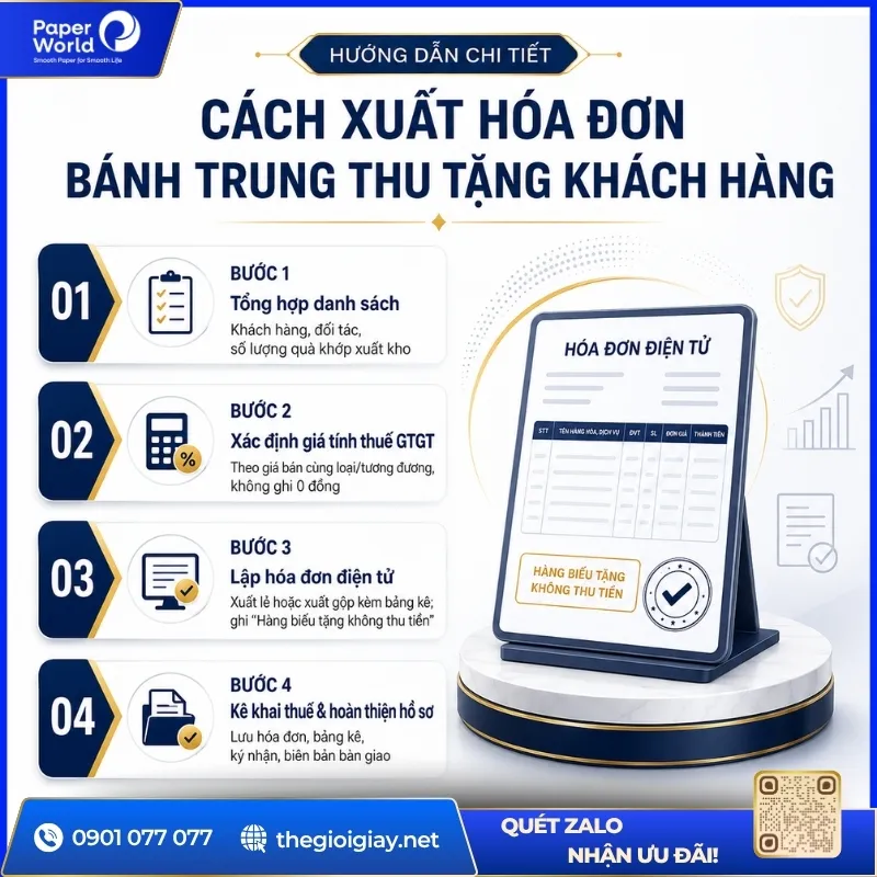 Cách xuất hóa đơn bánh trung thu tặng khách hàng chi tiết