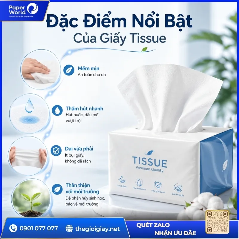 Đặc điểm của giấy tissue