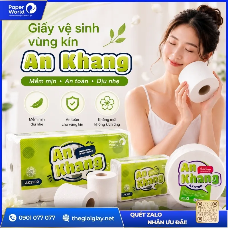 Giấy vệ sinh vùng kín An Khang