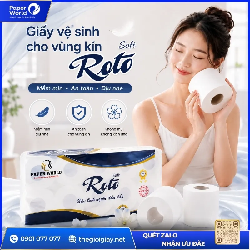 Giấy vệ sinh vùng kín Roto