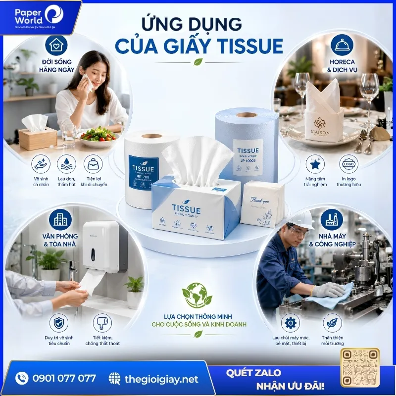 Ứng dụng của giấy tissue