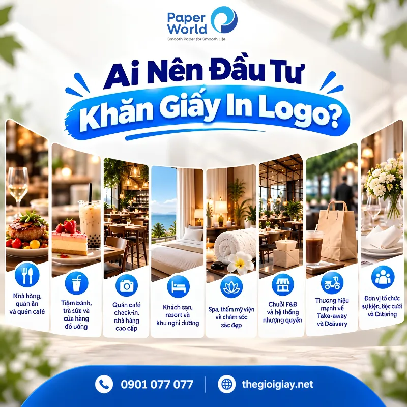 Những doanh nghiệp nên đầu tư khăn giấy in logo