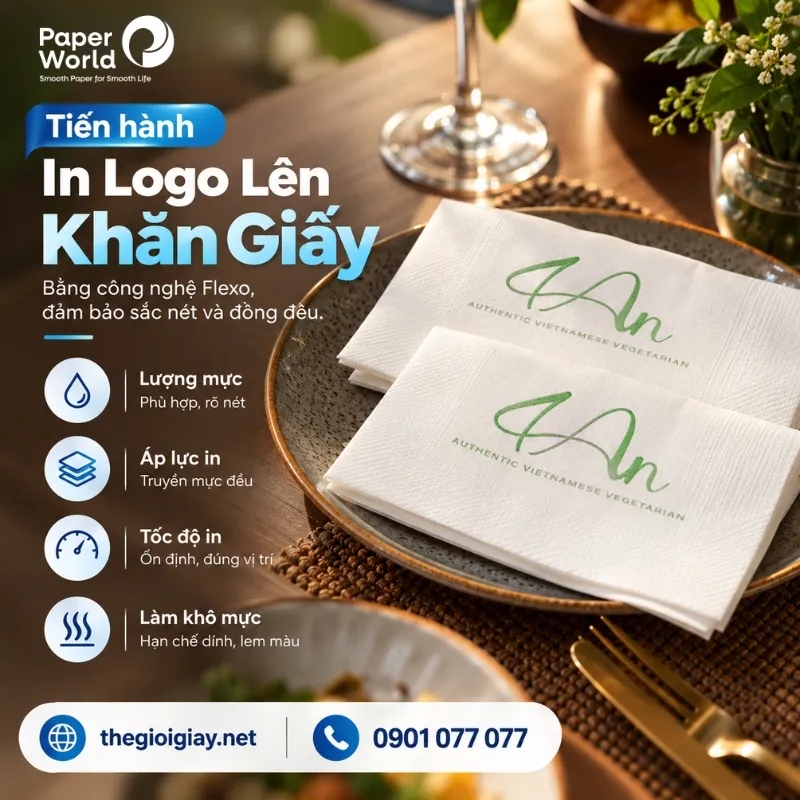 Cách in logo lên khăn giấy sắc nét