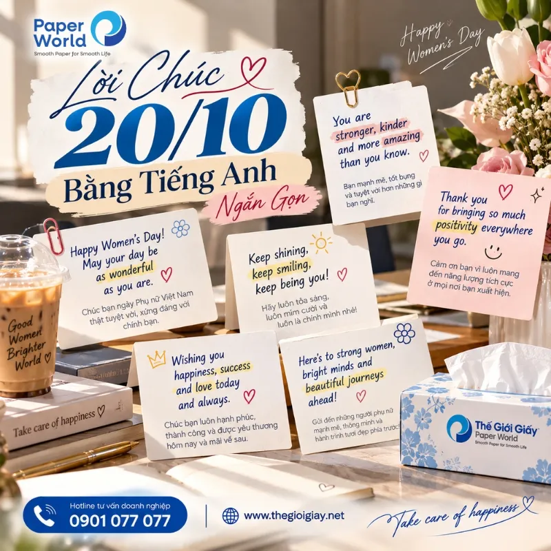 Lời chúc 20/10 bằng tiếng Anh