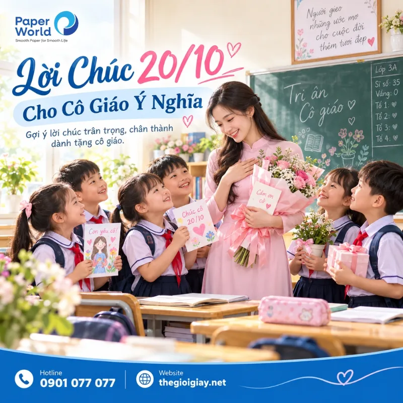 Lời chúc 20/10 cho cô giáo hay, ý nghĩa