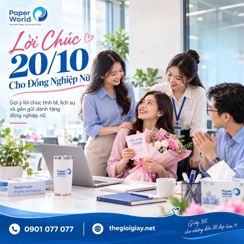 Lời chúc 20/10 cho đồng nghiệp nữ