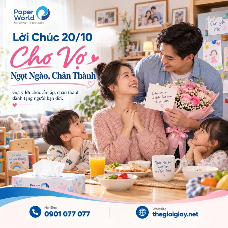 Lời chúc 20/10 cho vợ ngọt ngào, chân thành