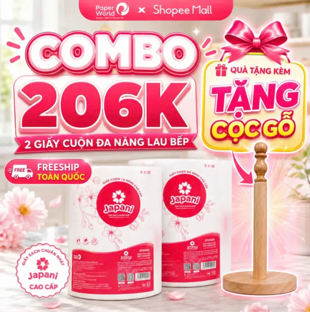 Quà tặng 20/10 giấy cuộn đa năng Japani