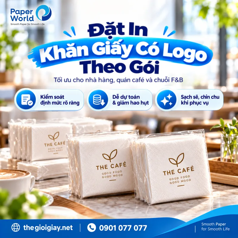 Ưu điểm của đặt in khăn giấy có logo theo gói