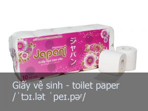 Giấy vệ sinh tiếng Anh là: Toilet Paper