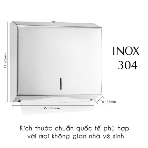 Kích thước của hộp đựng giấy inox RT1220I