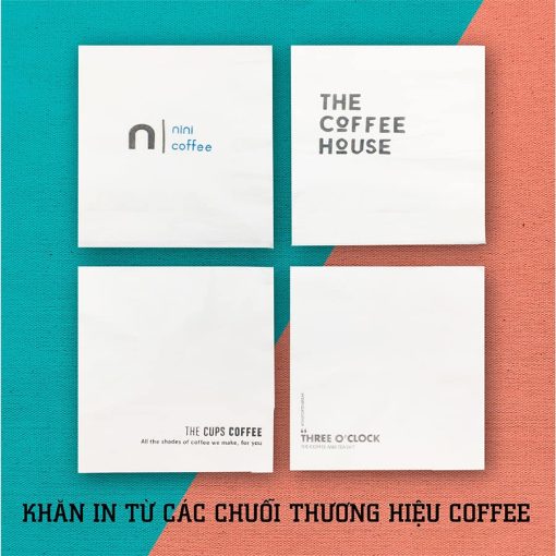 Khăn giấy in logo thương hiệu coffee