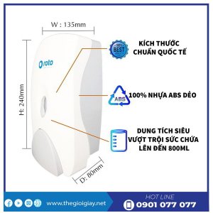 Đặc điểm của bình đựng xà bông roto800 - thegioigiay.net