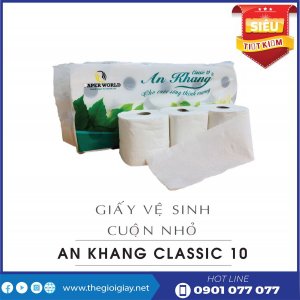 Giấy vệ sinh cuộn nhỏ An Khang Classic10-thegioigiay.net