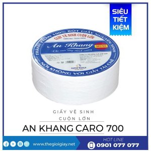 Giấy vệ sinh cuộn lớn an khang caro700-thegioigiay.net