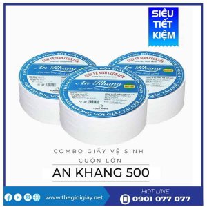 Mua giấy vệ sinh cuộn lớn an khang caro500 - thegioigiay.net