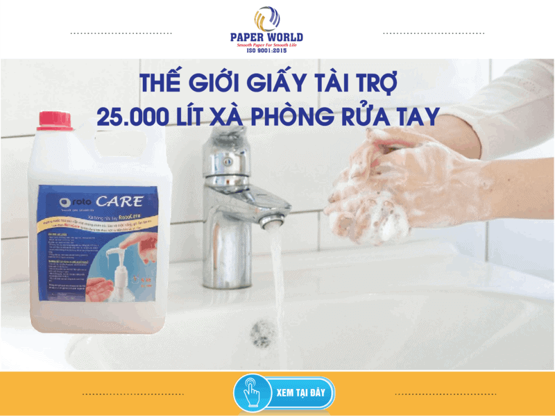 Thế Giới Giấy tặng 25.000 lít xà phòng rửa tay