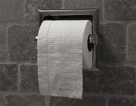 Giấy vệ sinh in hình giấy ghi chép
