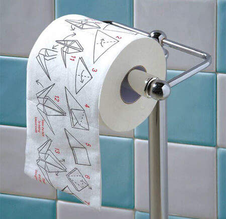 mẫu giấy vệ sinh xếp giấy