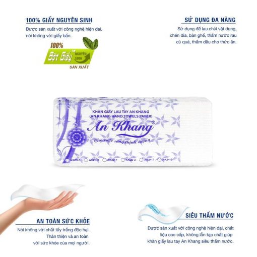 Ưu điểm Khăn giấy lau tay an khang 22-1 chất lượng