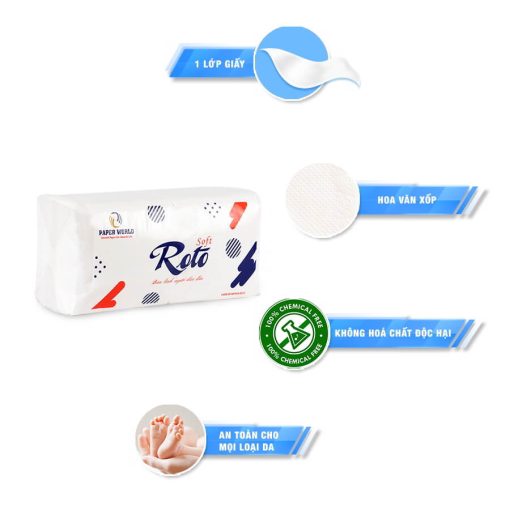 Đặc điểm Khăn giấy napkin roto soft400 siêu tiết kiệm