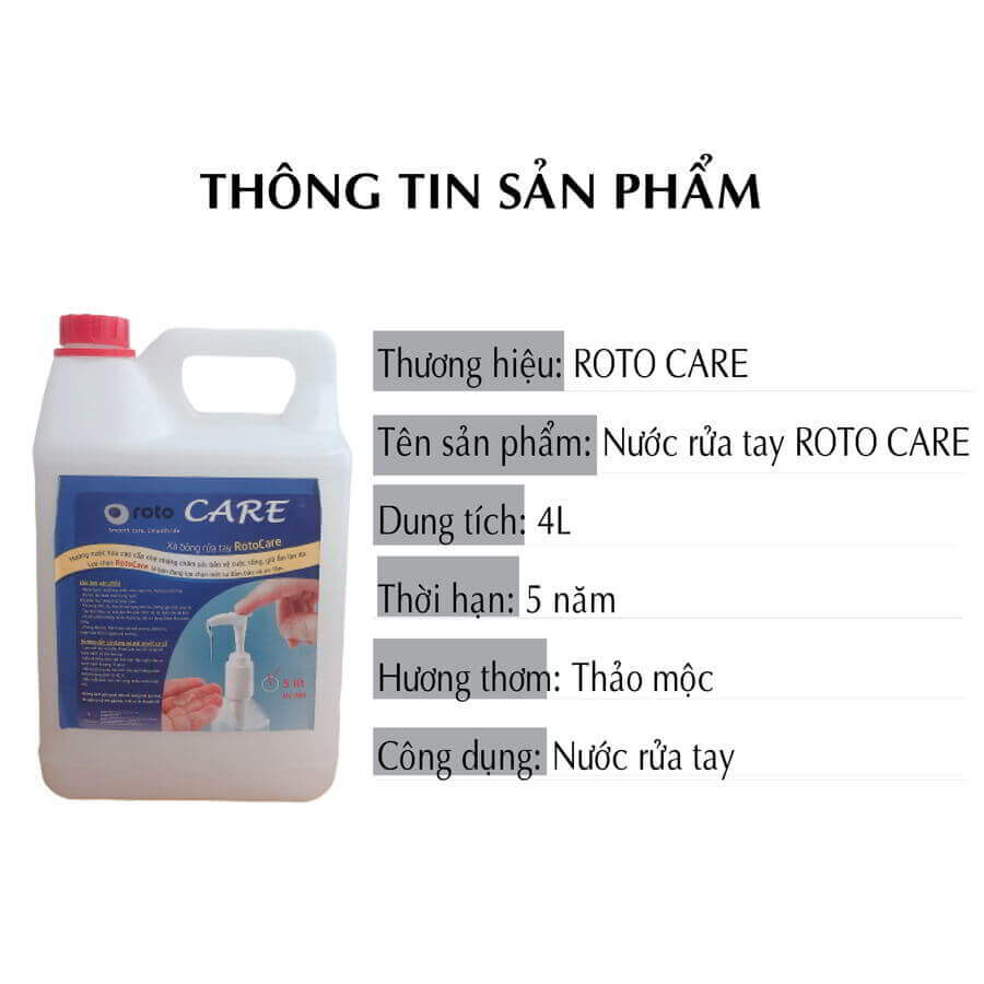 Đặc điểm xà bông rửa tay roto care500