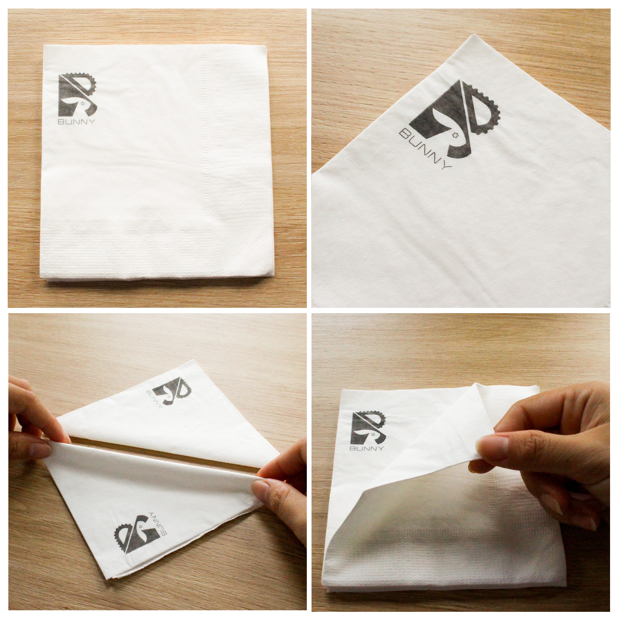 Khăn giấy in logo Bunny chất lượng
