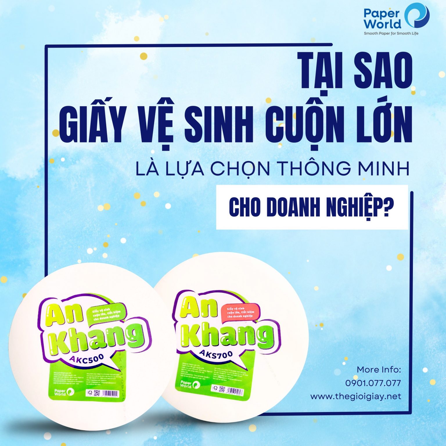 Cung cấp giấy vệ sinh cuộn lớn