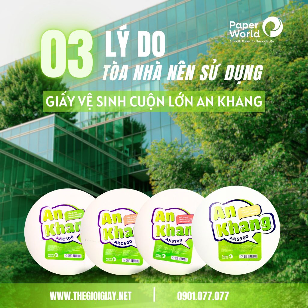 Giấy vệ sinh cuộn lớn An Khang cho tòa nhà