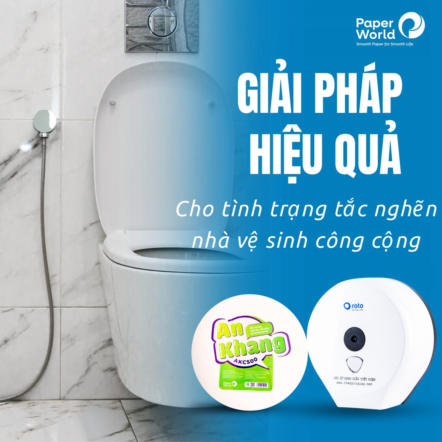 Sử dụng kèm hộp cuộn lớn