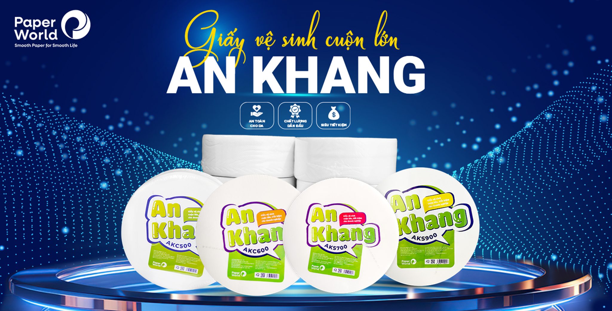 Cung cấp giấy vệ sinh cuộn lớn An Khang