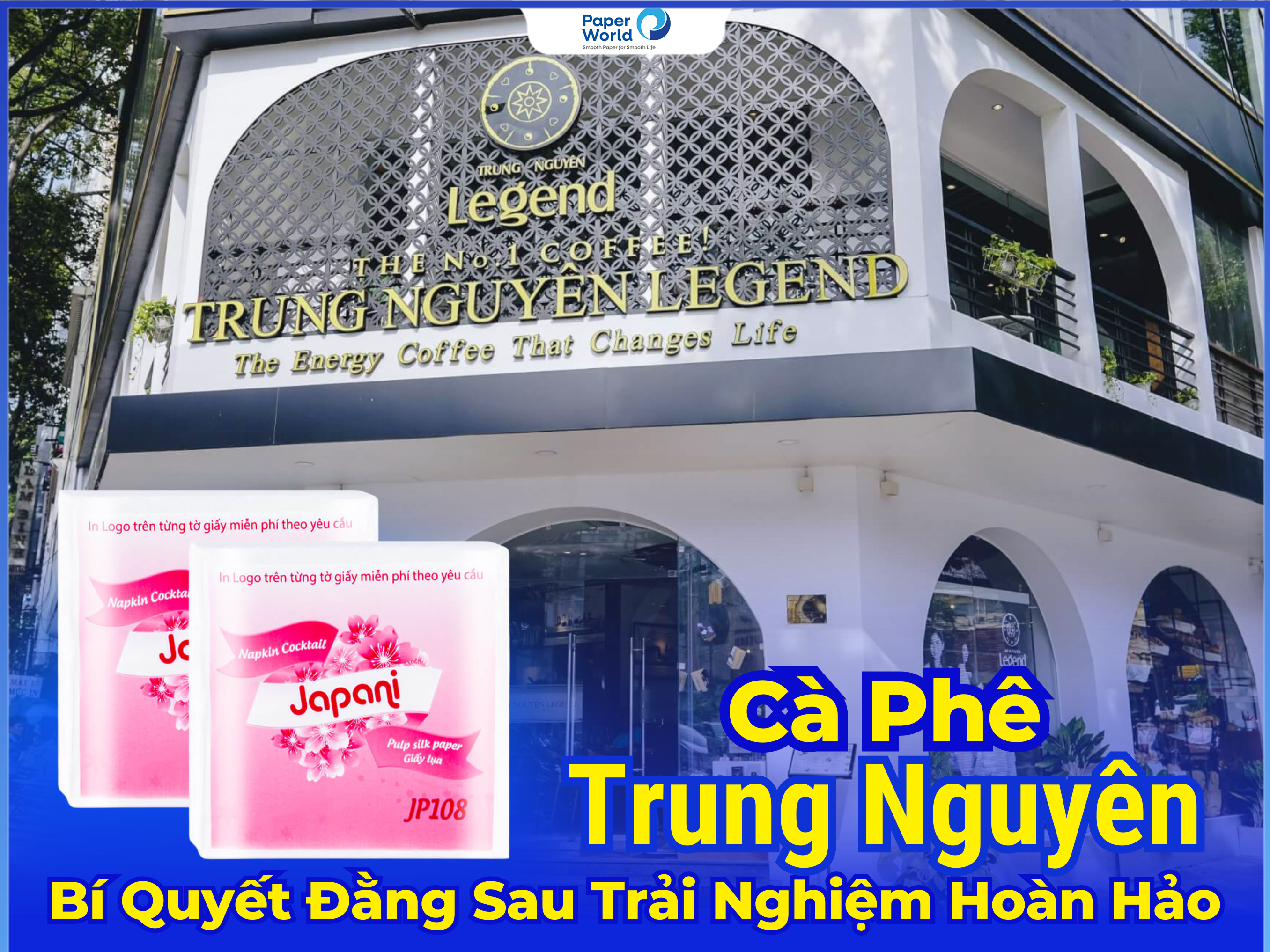 ca phe trung nguyen legend tin dung giay napkin japani