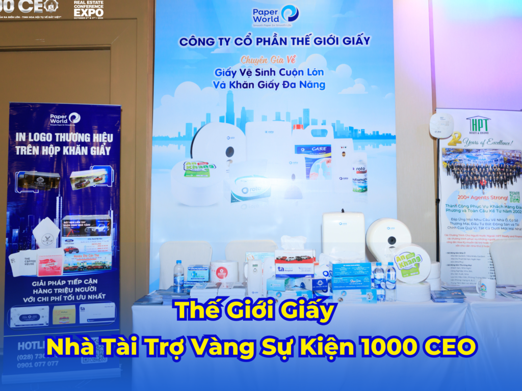 Thế Giới Giấy Nhà Tài Trợ Vàng Sự Kiện 1000 CEO