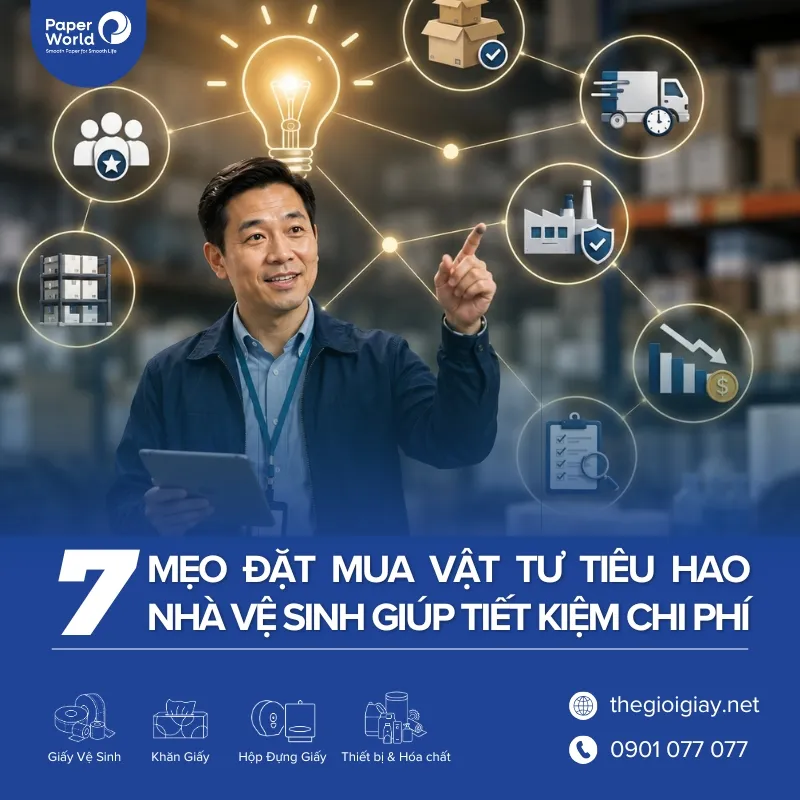 Mẹo đặt mua vật tư tiêu hao nhà vệ sinh giúp doanh nghiệp tiết kiệm chi phí