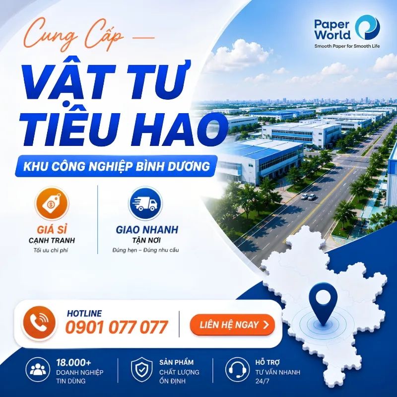 Cung ứng vật tư tiêu hao khu công nghiệp Bình Dương