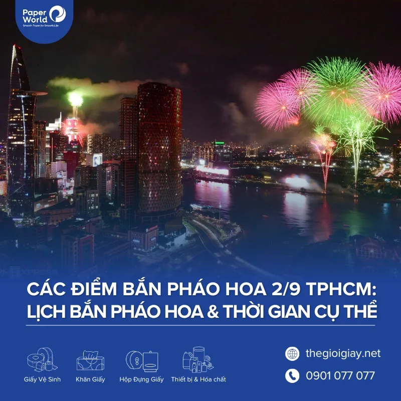 Bắn pháo hoa 2/9 TPHCM ở đâu, thời gian nào?