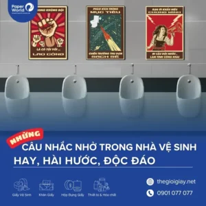 Những câu nhắc nhở trong nhà vệ sinh hay, độc đáo
