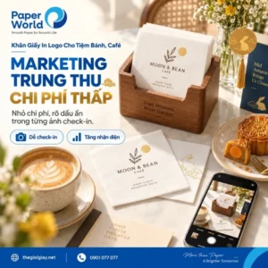 Khăn giấy In Logo Cho Tiệm Bánh, Café - Chiến Lược Marketing Trung Thu Chi Phí Thấp