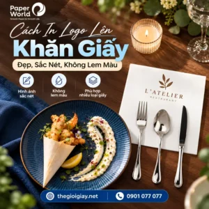 Cách in logo lên khăn giấy đẹp, sắc nét, không lem màu