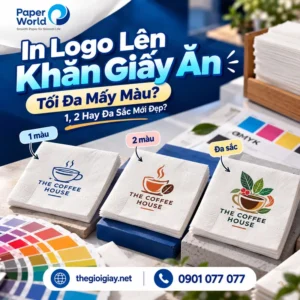 In logo lên khăn giấy ăn tối đa mấy màu?